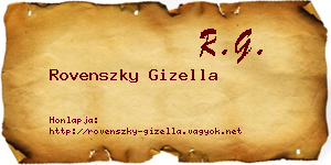 Rovenszky Gizella névjegykártya