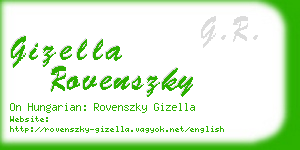 gizella rovenszky business card